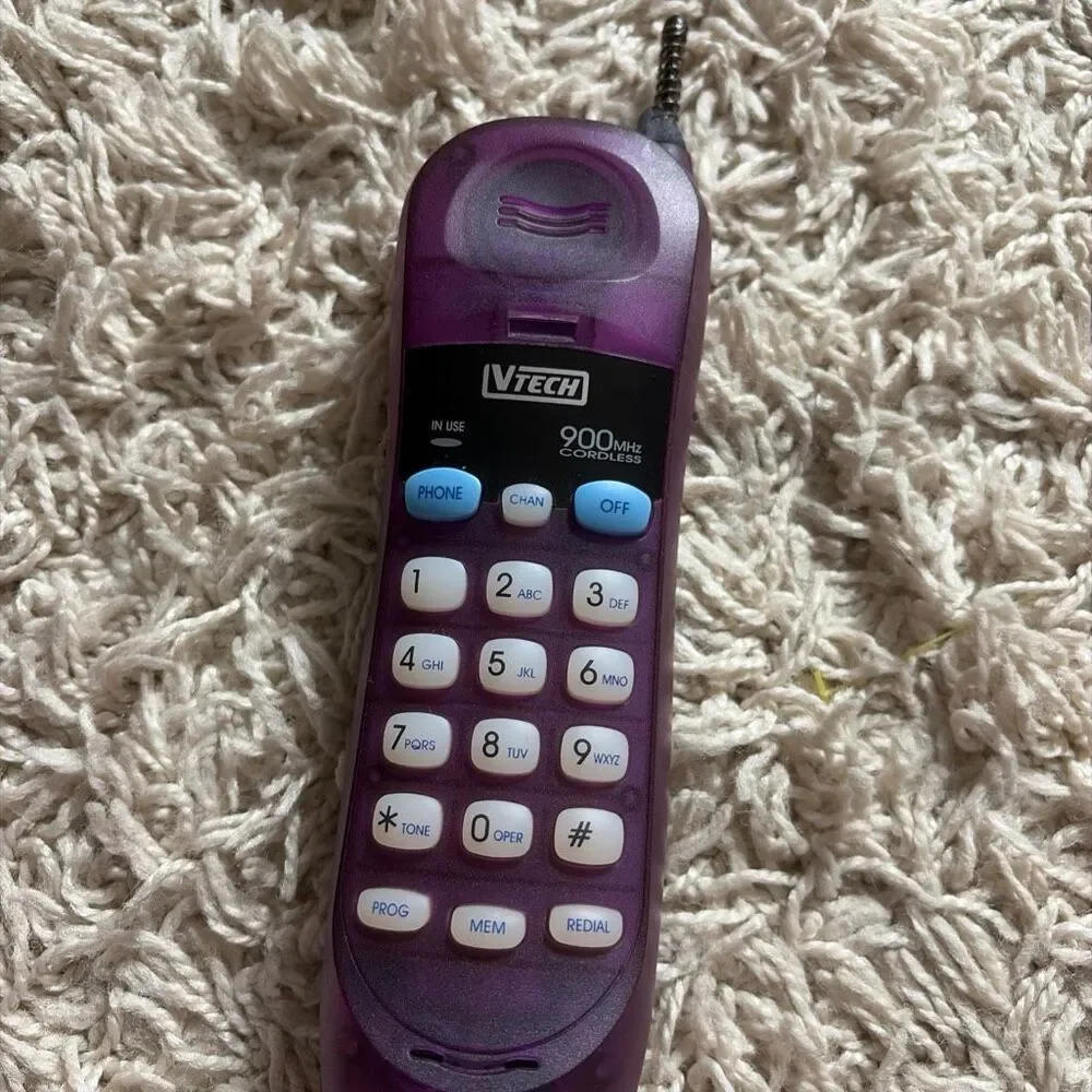 Awesome VTech VT 02 9121 Translucent Purple cordless phone Y2K 90s